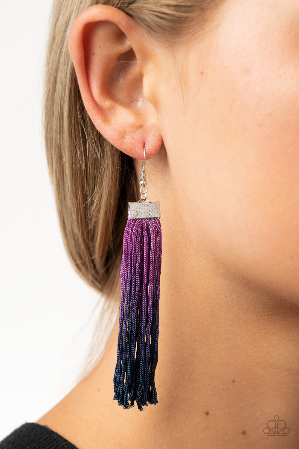 Paparazzi Dual Immersion - Purple Fringe Earrings - Pusher P