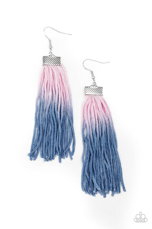 Paparazzi Dual Immersion - Pink Fringe Earrings - Pusher P