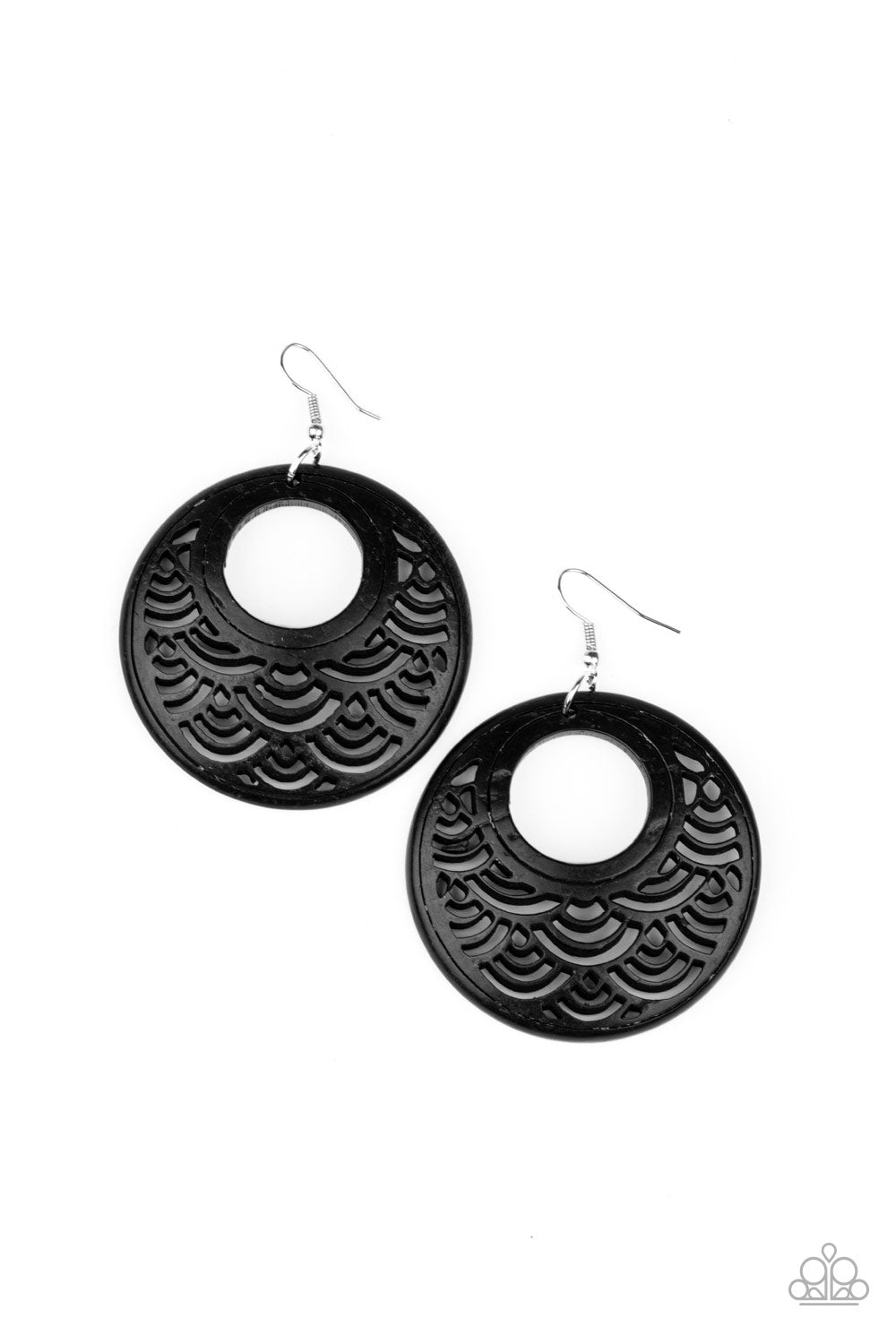 Paparazzi Tropical Canopy - Black Earrings - Pusher P