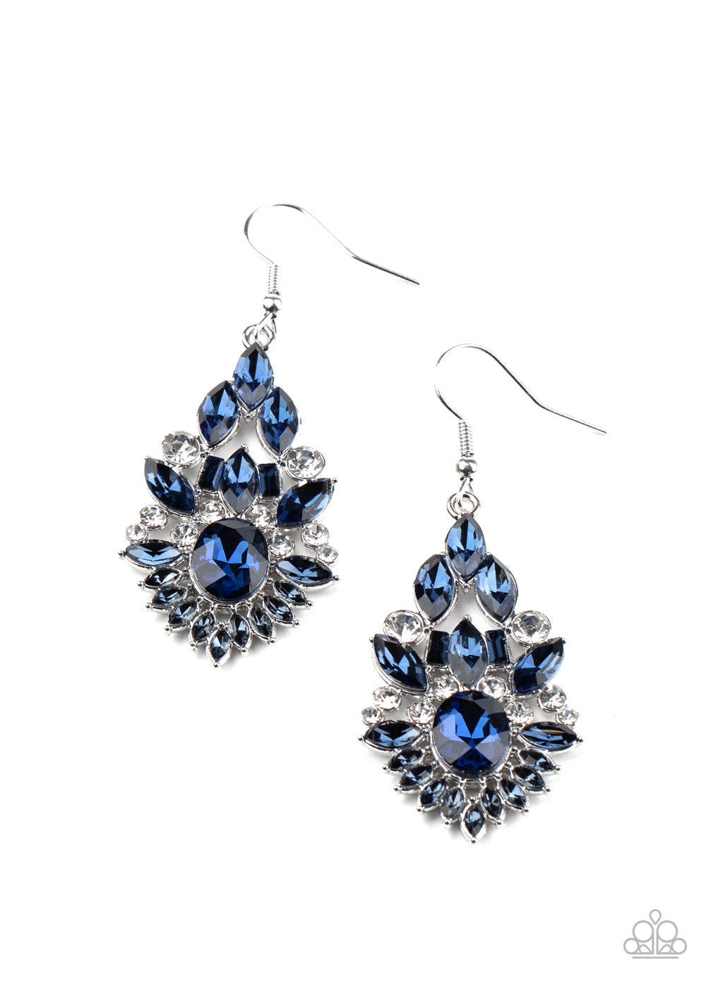 Paparazzi Ice Castle Couture - Blue Earrings - Pusher P