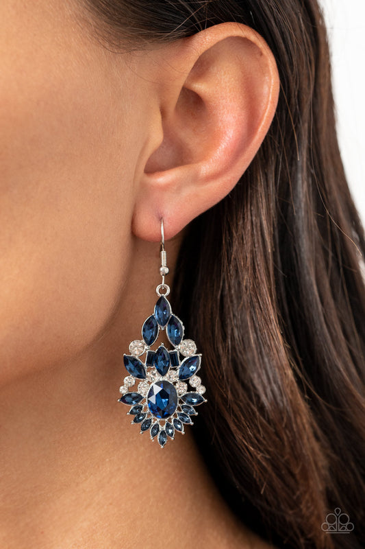 Paparazzi Ice Castle Couture - Blue Earrings - Pusher P