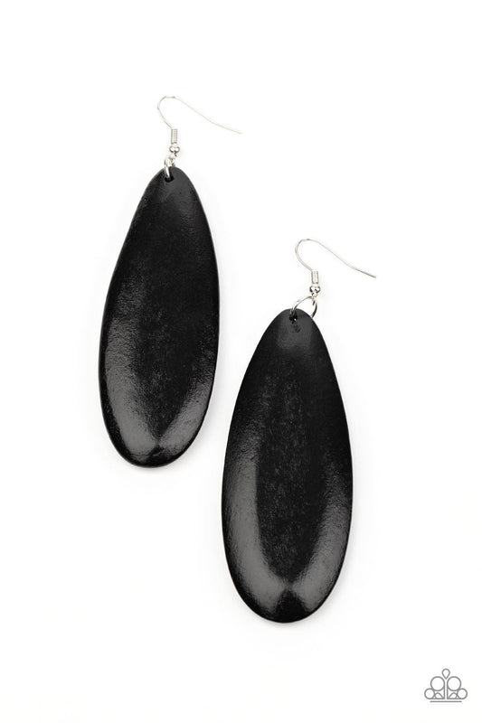 Paparazzi: Tropical Ferry - Black Earrings