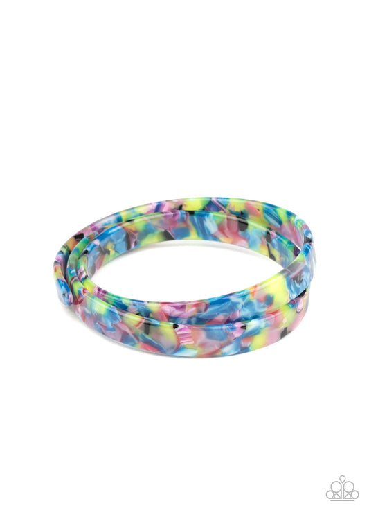 Paparazzi In The HAUTE Zone - Multi Acrylic Bracelet - Pusher P