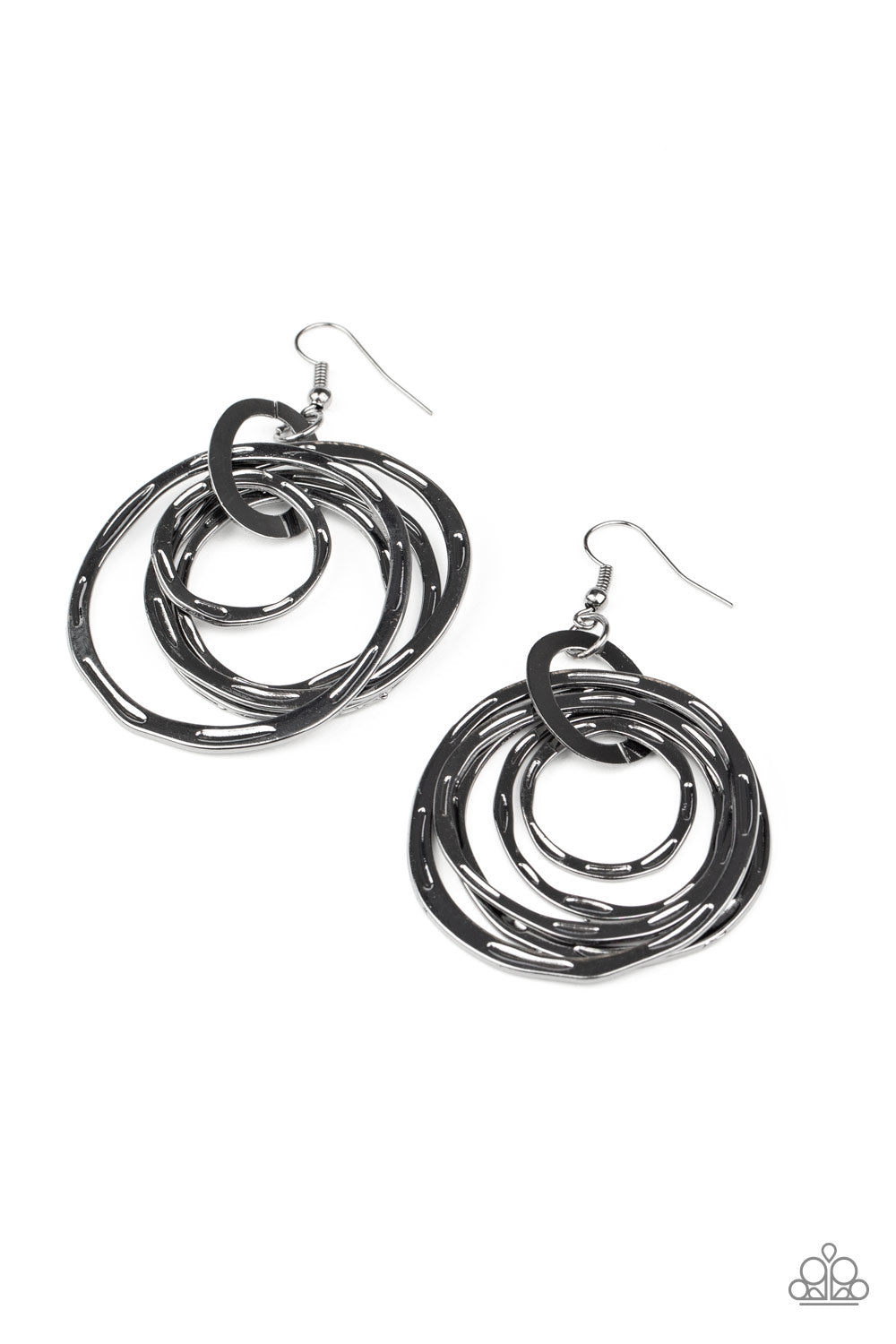 Paparazzi Ringing Radiance - Black Earrings - Pusher P
