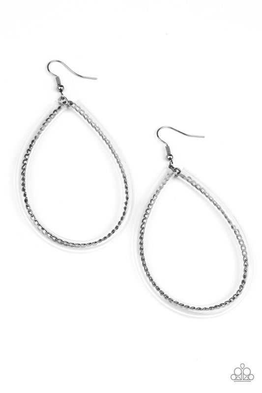 Paparazzi Just ENCASE You Missed It - Black Earrings - Pusher P