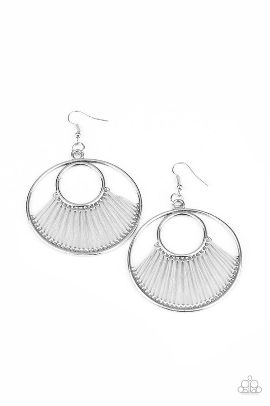 Paparazzi Really High-Strung - Silver Earrings - Pusher P