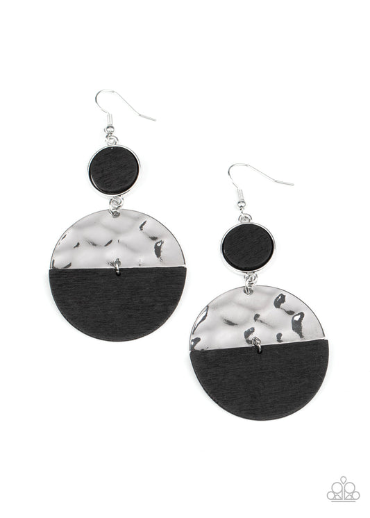 Paparazzi Natural Element - Black Earrings
