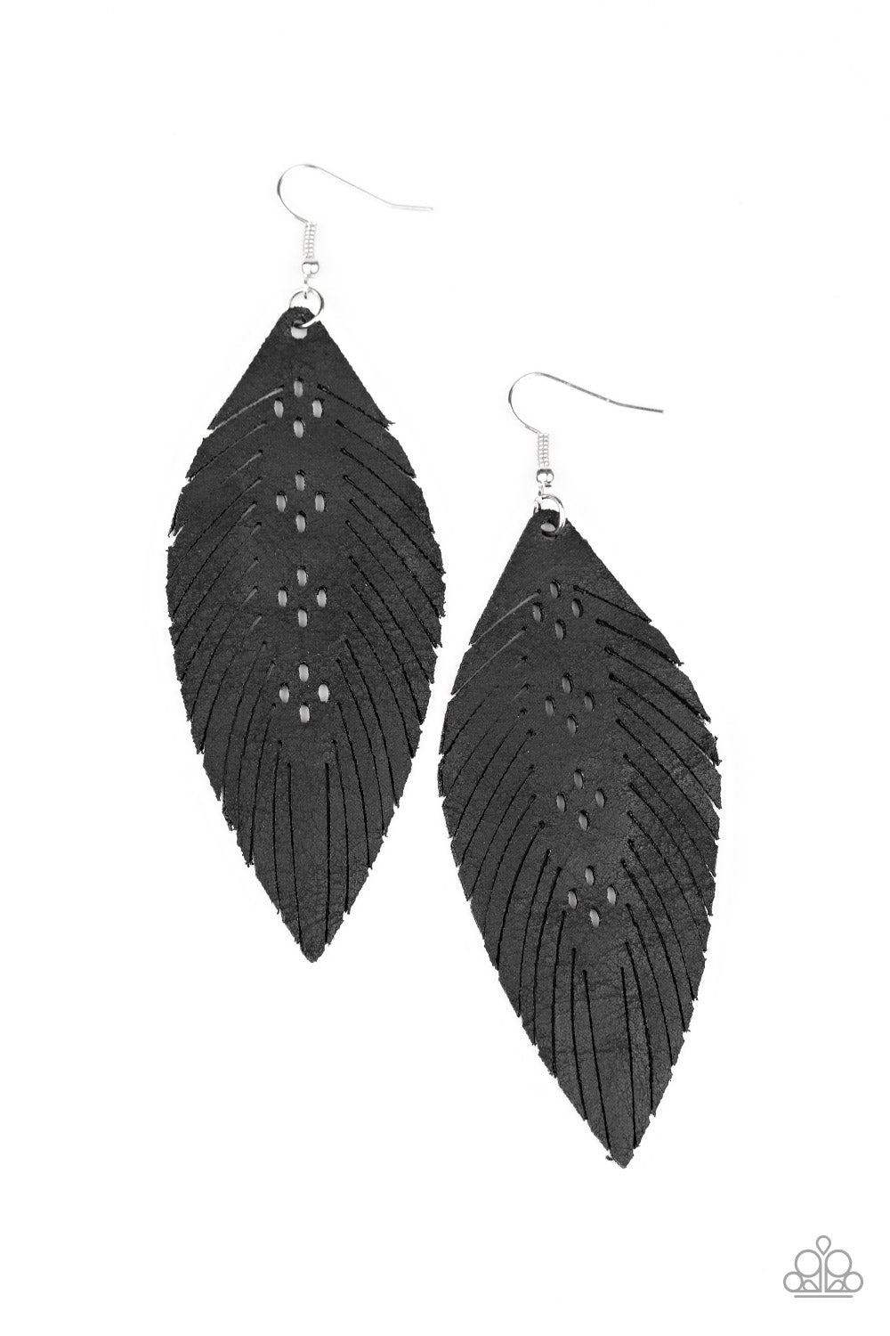 Paparazzi Wherever The Wind Takes Me - Black Earrings - Pusher P