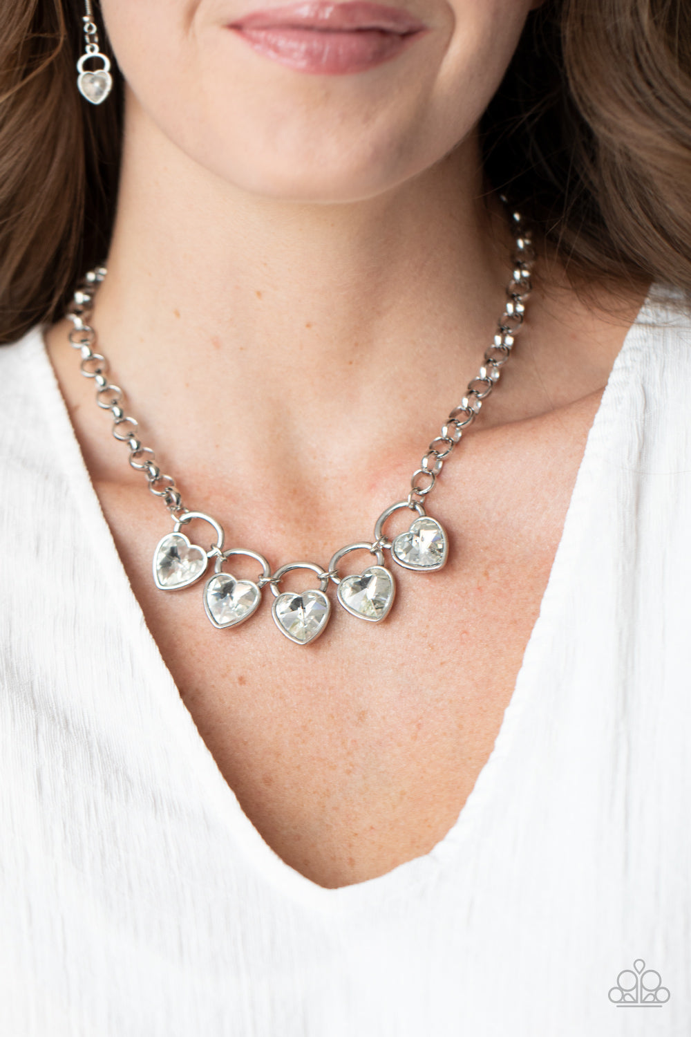 Paparazzi HEART On Your Heels Necklace - January 2021 Life Of The Party Exclusive - Pusher P