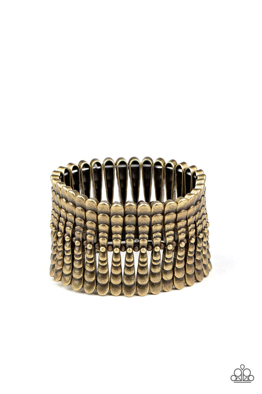 Paparazzi Level The Field - Brass Bracelet - Pusher P