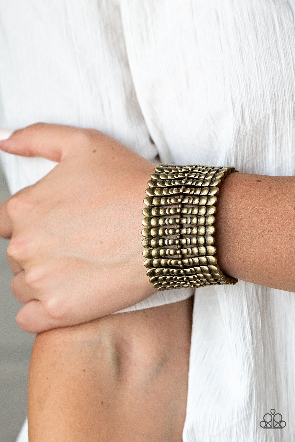 Paparazzi Level The Field - Brass Bracelet - Pusher P