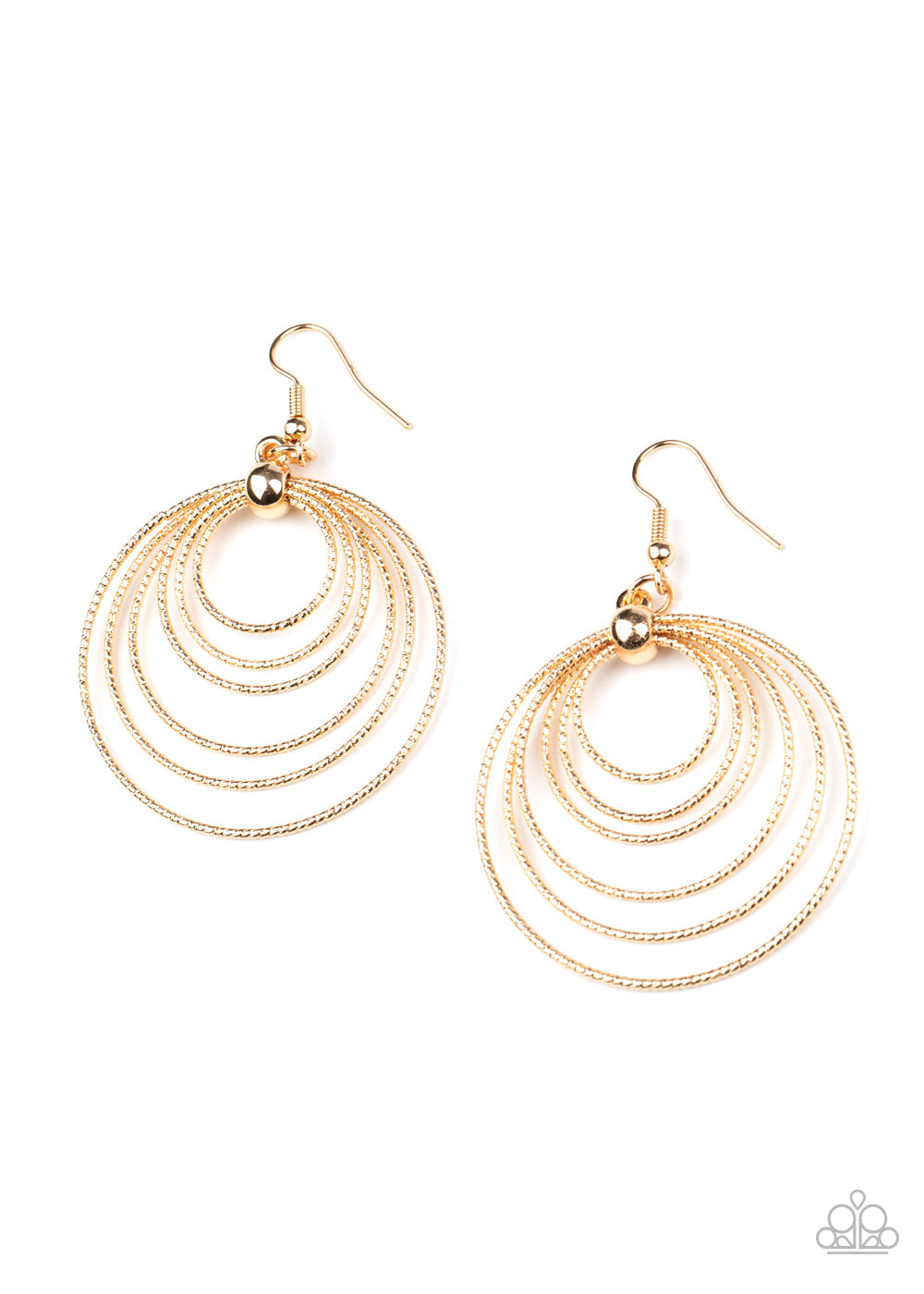 Paparazzi Elliptical Elegance - Gold Earrings - Pusher P
