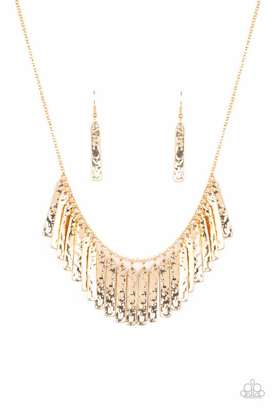 Paparazzi Metallic Muse - Gold Necklace - Pusher P