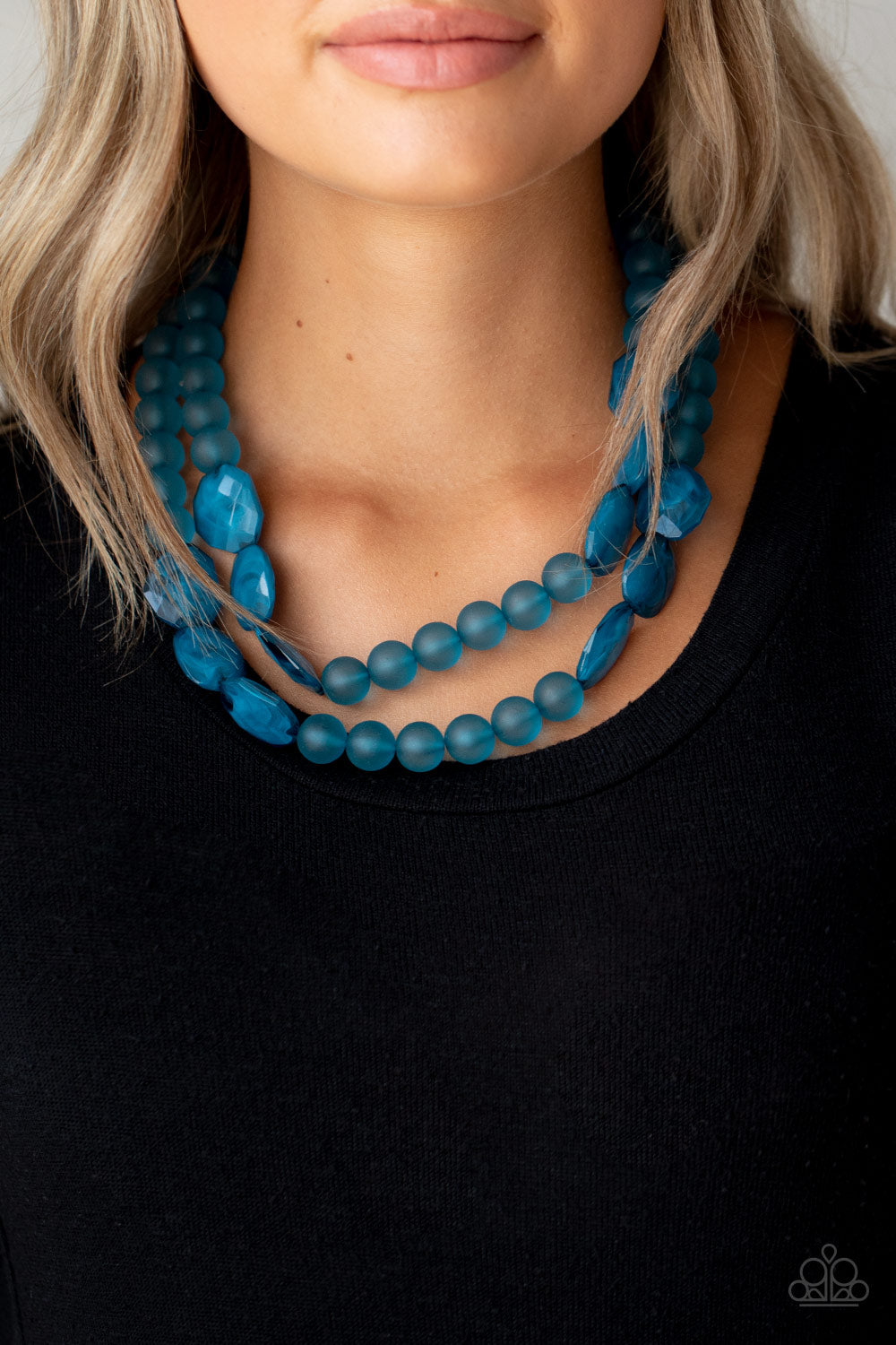 Paparazzi Arctic Art - Blue Necklace - Pusher P