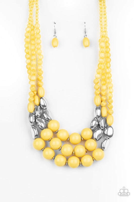 Paparazzi Flamingo Flamboyance - Yellow Necklace - Pusher P
