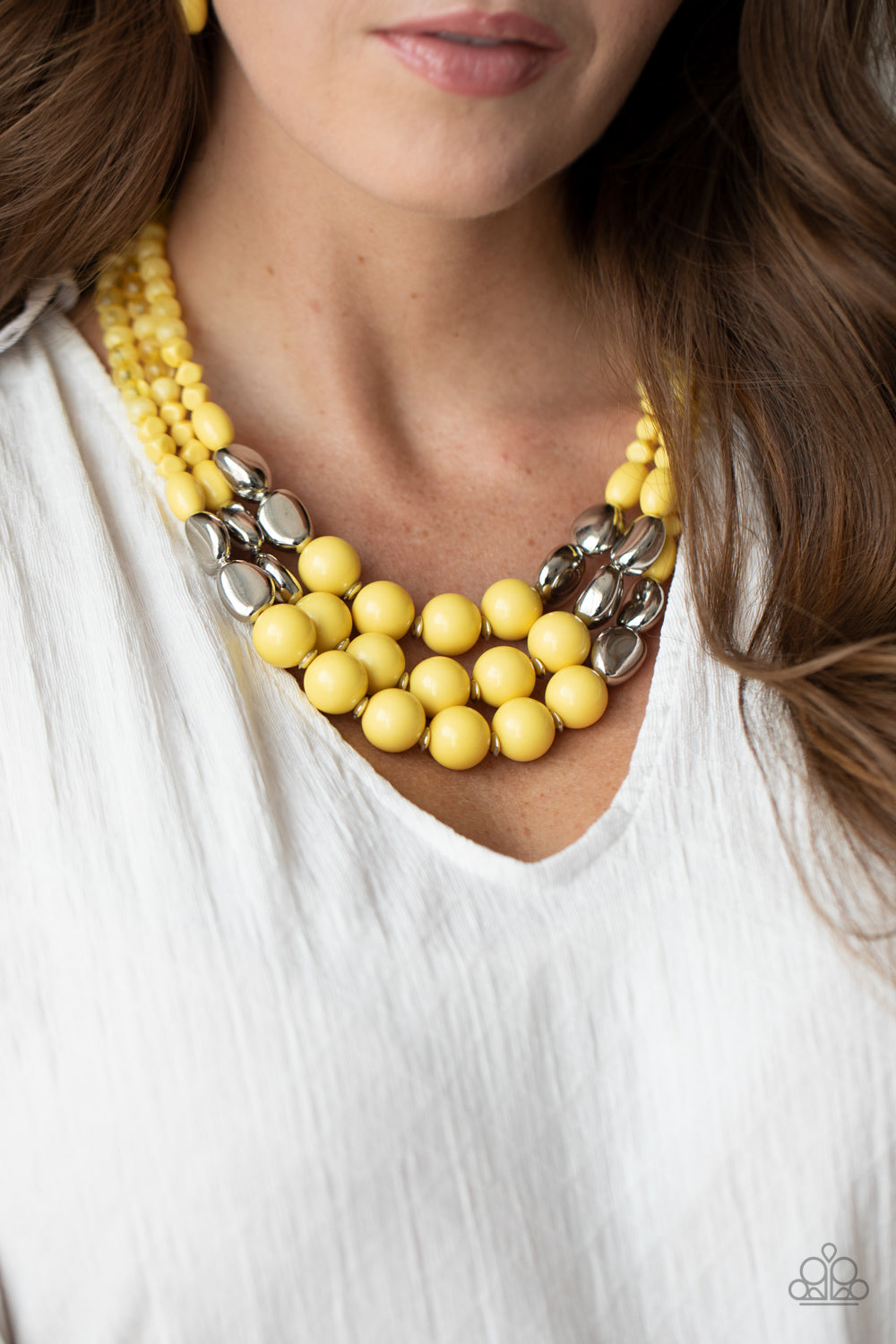 Paparazzi Flamingo Flamboyance - Yellow Necklace - Pusher P