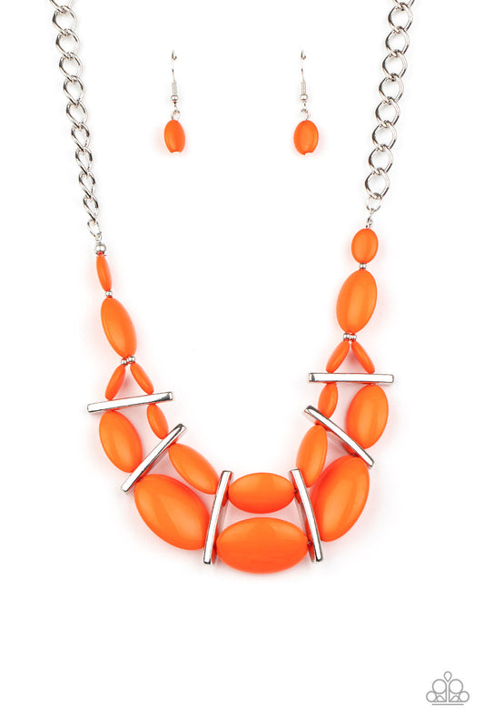 Paparazzi Law of the Jungle - Orange Necklace - Pusher P