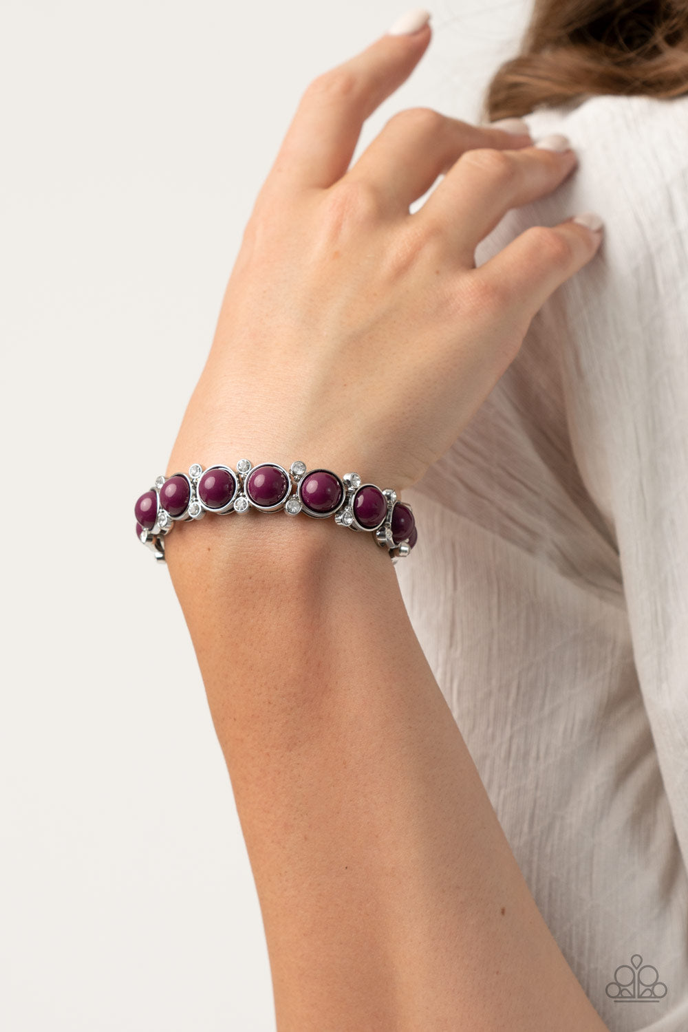 Paparazzi Flamboyantly Fruity - Purple Bracelet - Pusher P