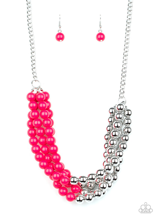 Paparazzi Layer After Layer - Pink Necklace - Pusher P