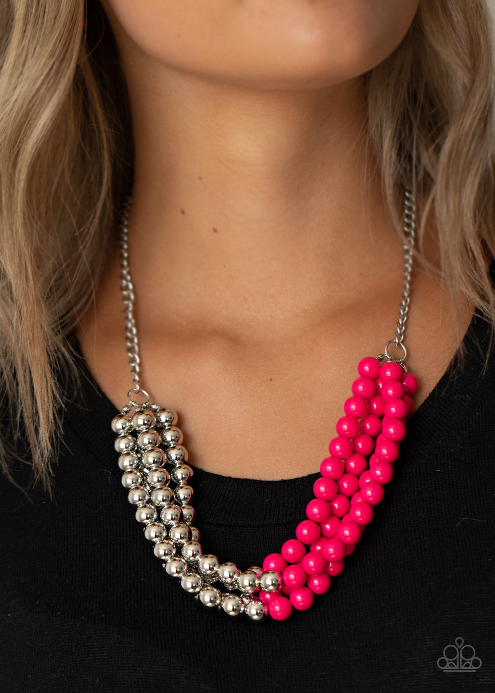 Paparazzi Layer After Layer - Pink Necklace - Pusher P