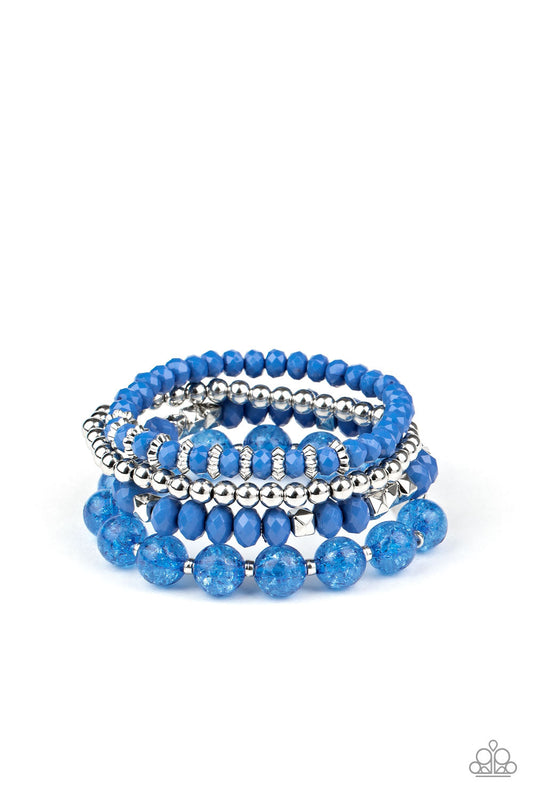 Paparazzi Layered Luster - Blue Bracelet - Pusher P