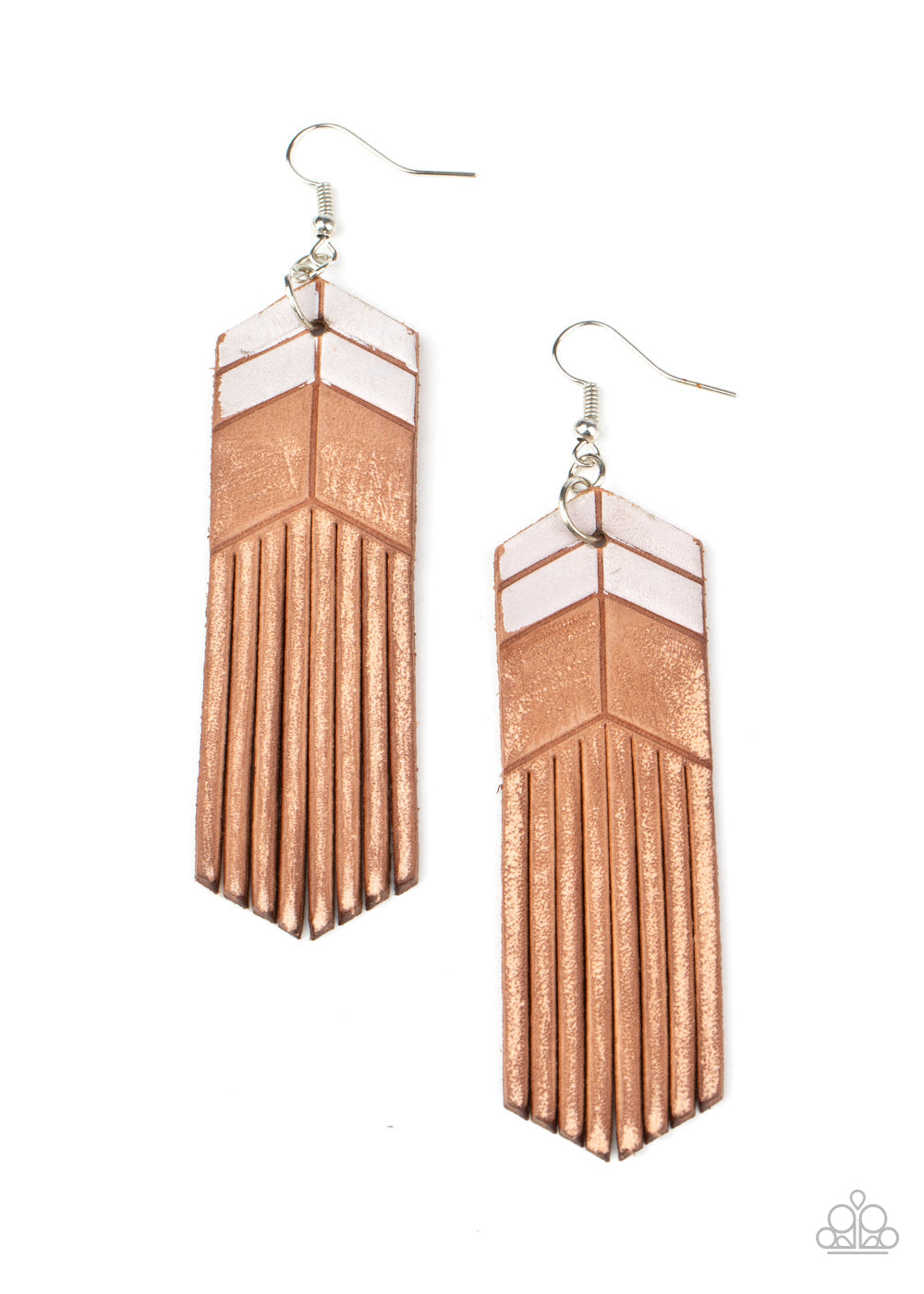 Paparazzi Desert Trails - White Earrings - Pusher P
