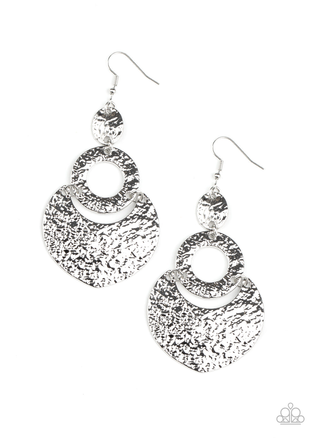 Paparazzi Shimmer Suite - Silver Earrings - Pusher P