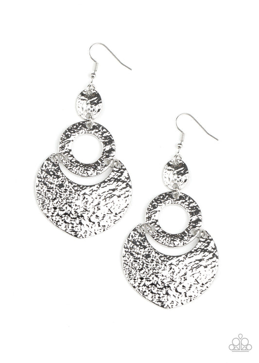 Paparazzi Shimmer Suite - Silver Earrings - Pusher P