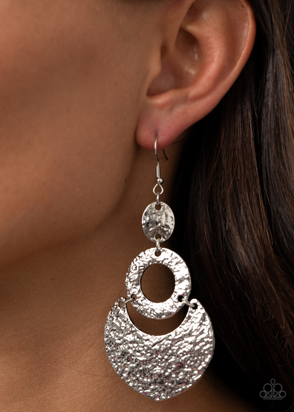 Paparazzi Shimmer Suite - Silver Earrings - Pusher P