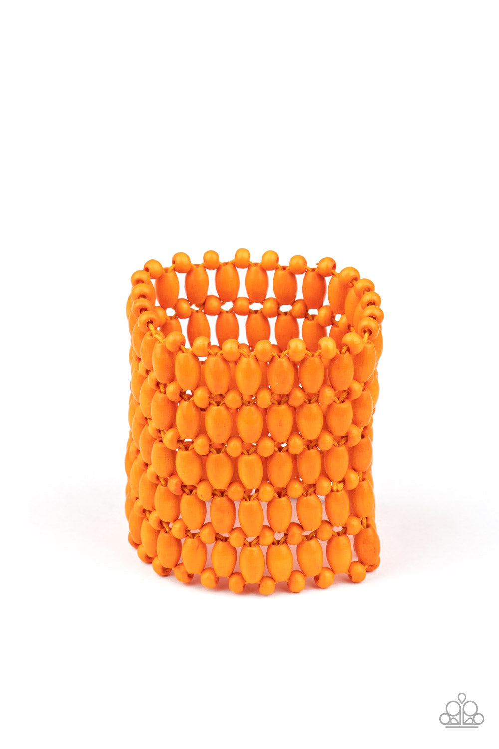 Paparazzi Way Down In Kokomo - Orange Wooden Beads Bracelet - Pusher P