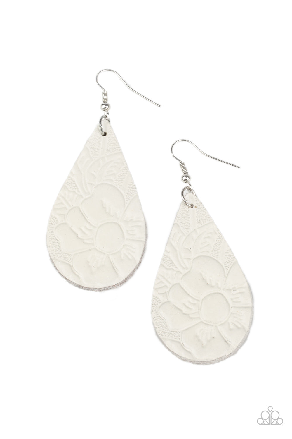 Paparazzi Beach Garden - White Earrings - Pusher P