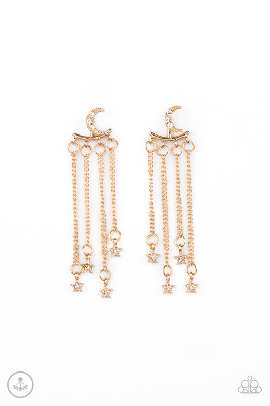 Paparazzi Cosmic Goddess - Gold Earrings - Pusher P