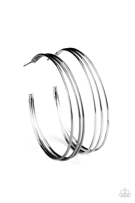 Paparazzi Rimmed Radiance - Black Earrings - Pusher P