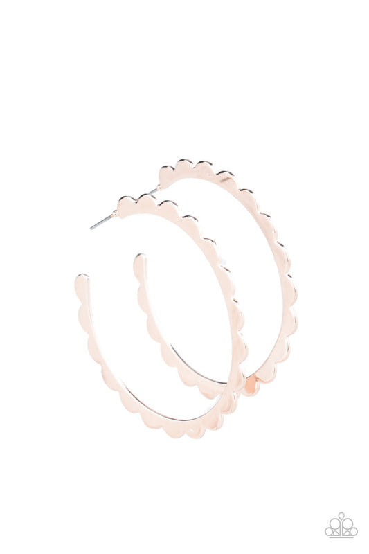Paparazzi Radiant Ridges - Rose Gold Earrings - Pusher P