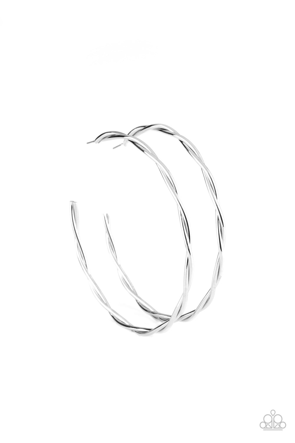 Paparazzi Out of Control Curves - Silver Earrings - Pusher P