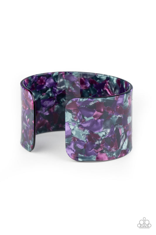 Paparazzi Freestyle Fashion - Purple Acrylic Bracelet - Pusher P