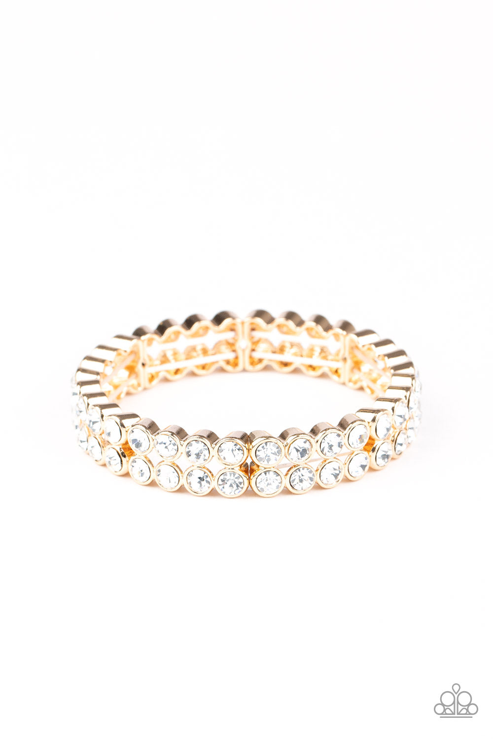 Paparazzi Come and Get It! - Gold Rhinestone Bracelet - Pusher P