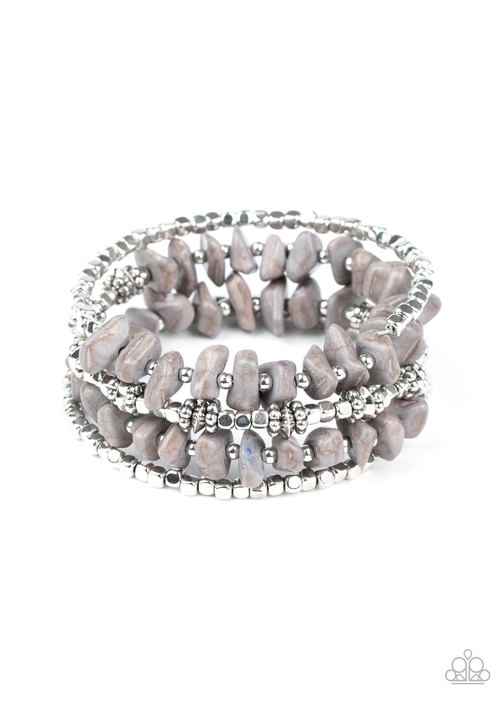 Paparazzi Rockin Renegade - Silver Bracelet - Pusher P