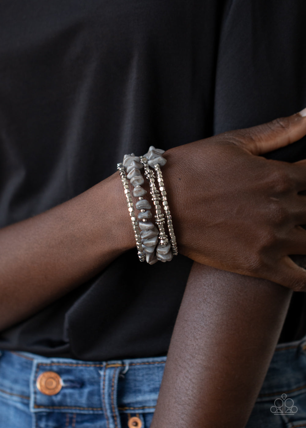 Paparazzi Rockin Renegade - Silver Bracelet - Pusher P