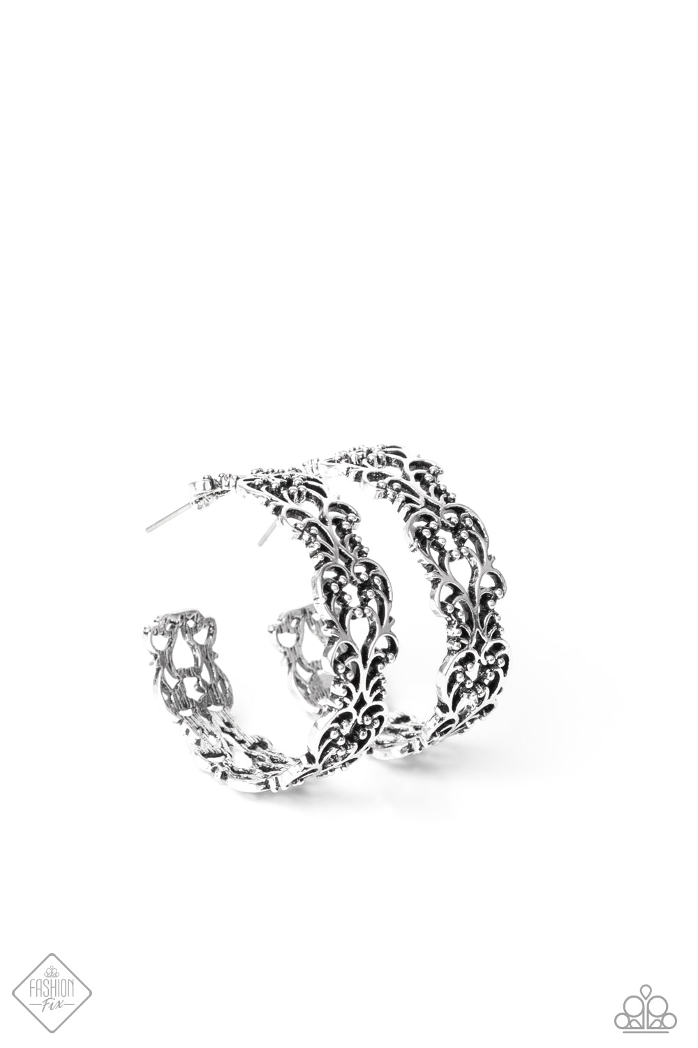 Paparazzi Laurel Wreaths - Silver Earrings - Pusher P