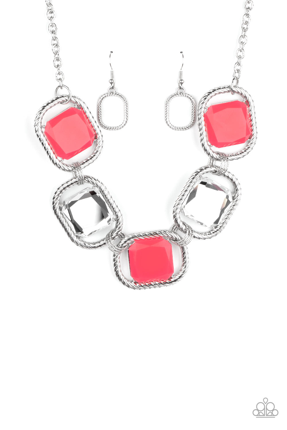 Paparazzi Pucker Up - Neon Pink Necklace - Pusher P