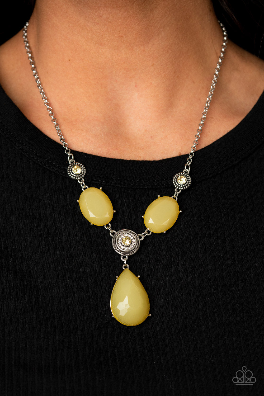 Paparazzi Heirloom Hideaway - Yellow Necklace - Pusher P