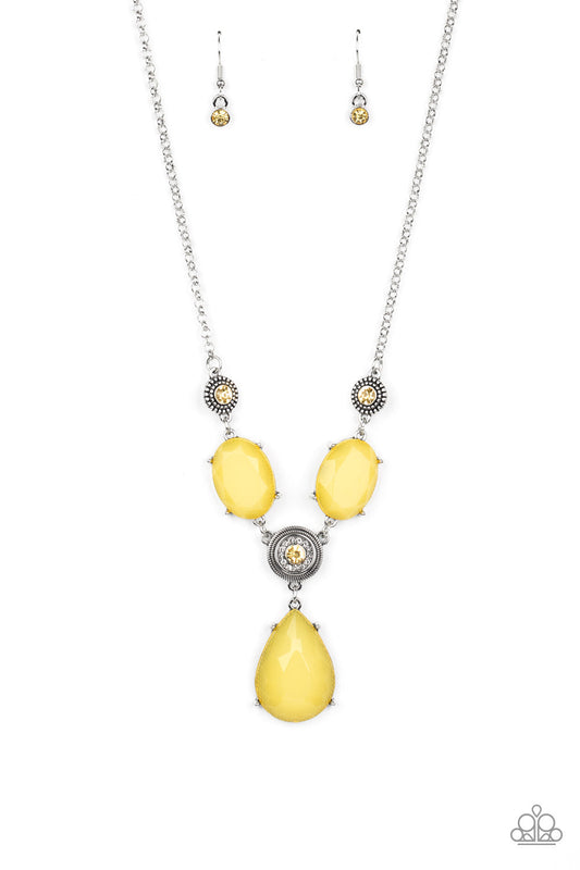 Paparazzi Heirloom Hideaway - Yellow Necklace - Pusher P