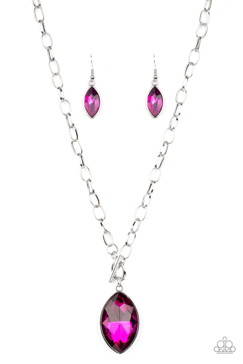Paparazzi Unlimited Sparkle - Pink Rhinestone Necklace - Pusher P