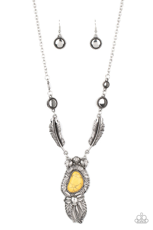 Paparazzi Ruler of The Roost - Yellow Necklace - Pusher P