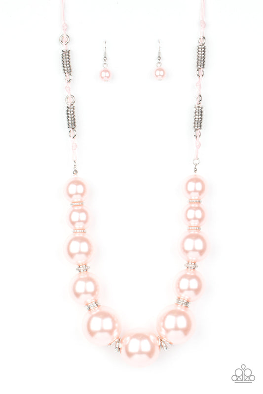 Paparazzi Pearly Prosperity - Pink Necklace - Pusher P