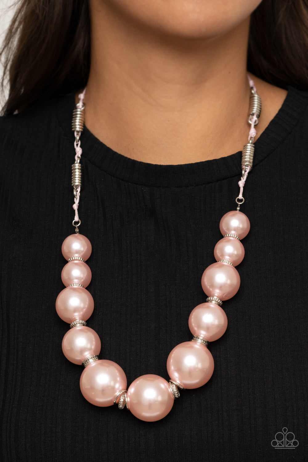 Paparazzi Pearly Prosperity - Pink Necklace - Pusher P