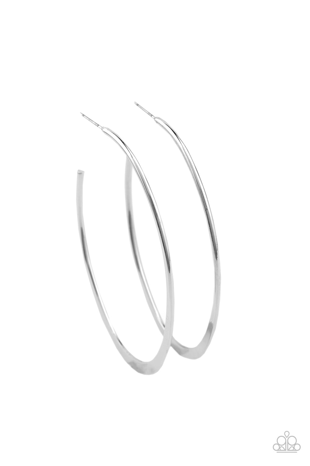 Paparazzi Flatlined - Silver Earrings - Pusher P