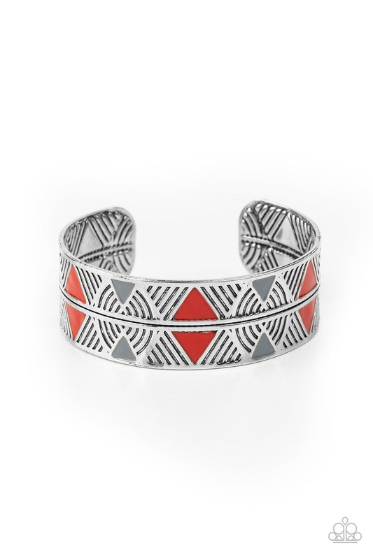 Paparazzi Hidden Glyphs - Red Bracelet - Pusher P