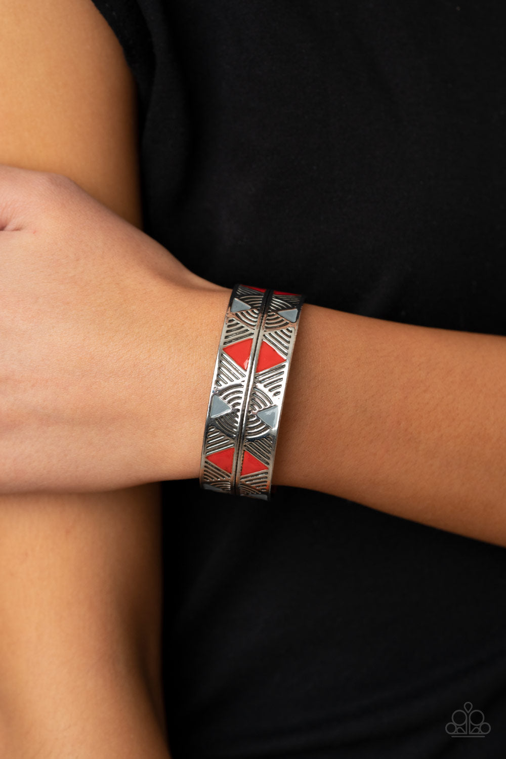 Paparazzi Hidden Glyphs - Red Bracelet - Pusher P